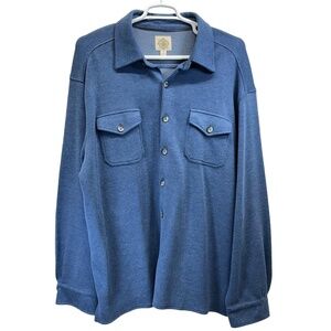 Vintage Paradise Collection‎ Blue Mens Ribbed Button Down Shirt XXL